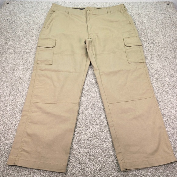 Dickies Other - Dickies Flex Mens Cargo Pants 42x30 Khaki Tan Straight Leg Work Trousers WP849DS